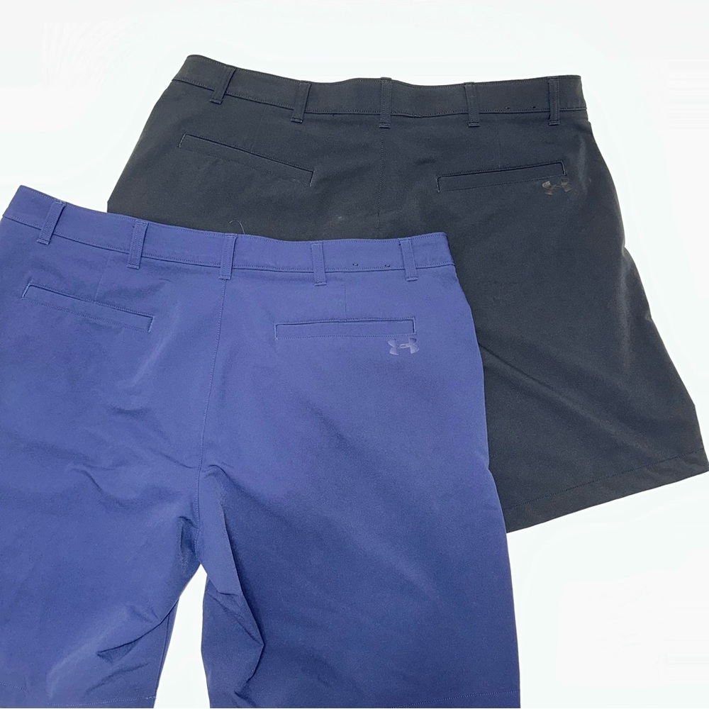 2 pair Under Armour shorts men’s size 42 black and blue - Picture 5 of 6